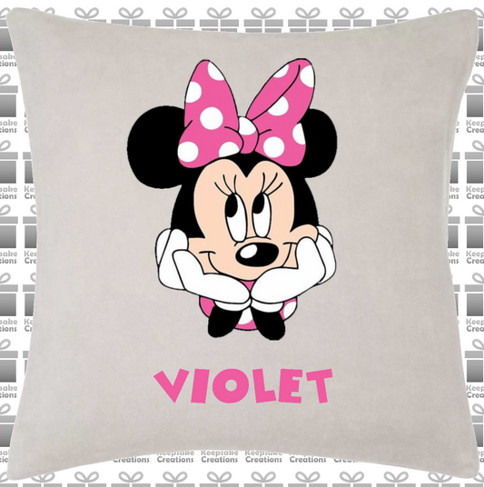 Personalised Minnie Mouse Face Cushion