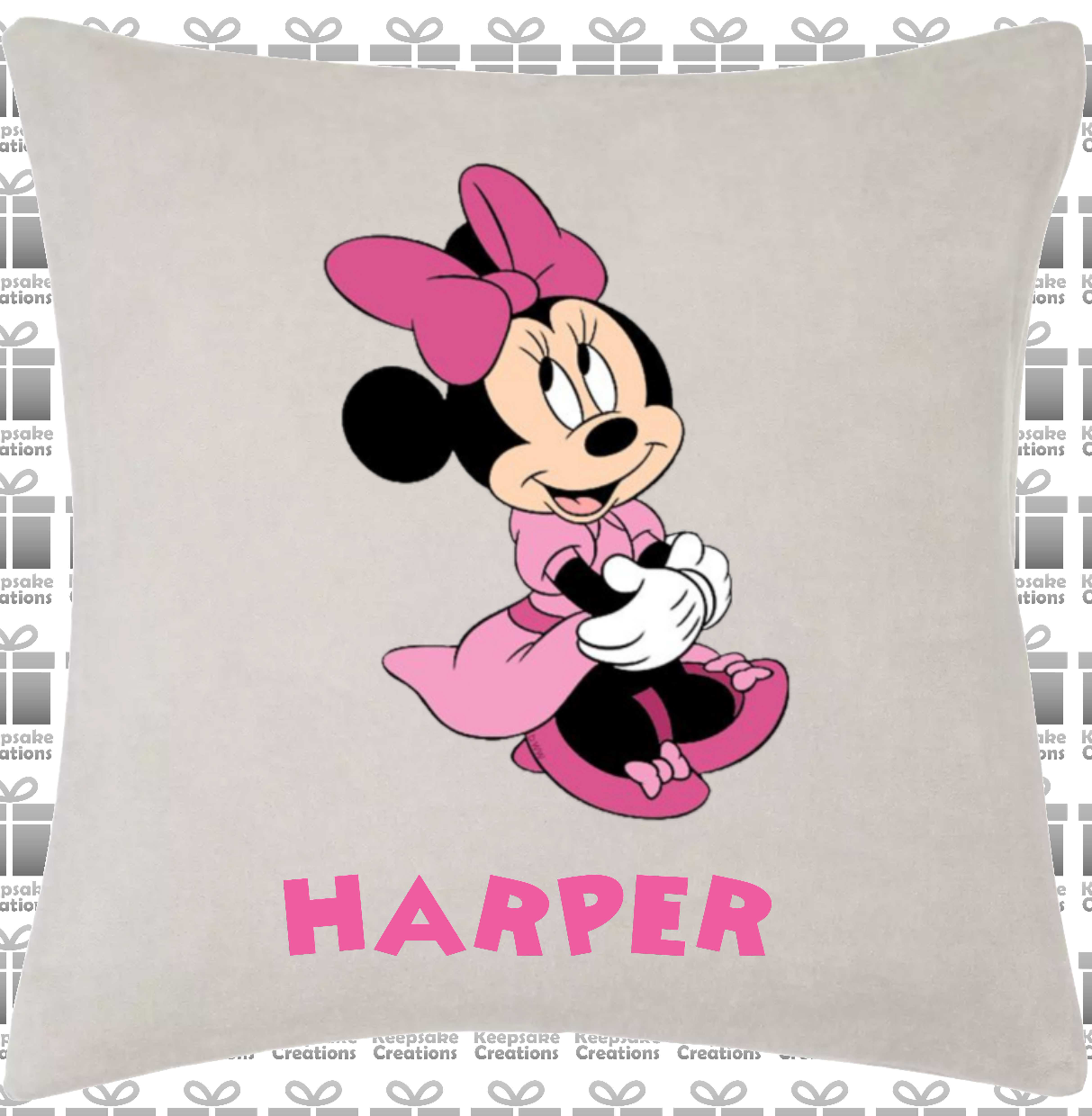 Personalised Minnie Mouse Sitting Cushion