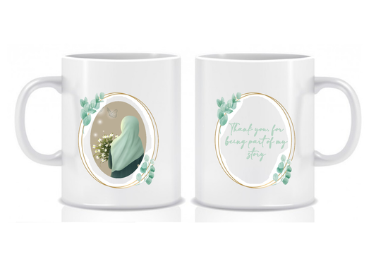 Mint Green Hijabi Thank You Teacher Mug