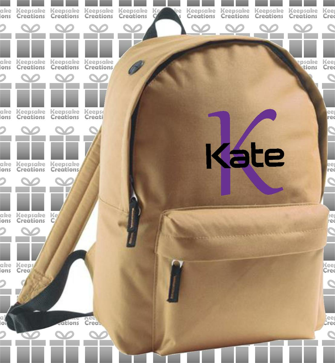 Personalised Monogram STANDARD Design Backpack