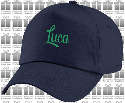 Personalised Kids Curly Baseball Cap