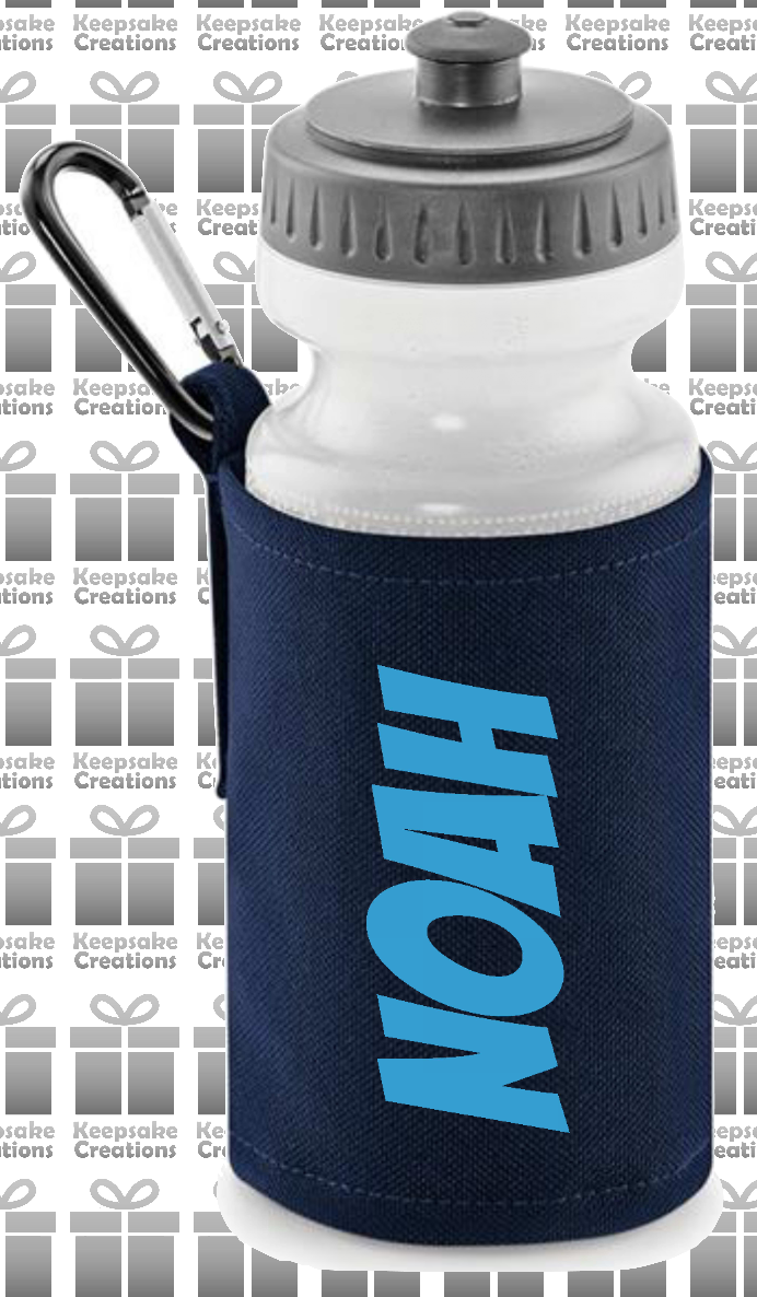 Personalised SUPERHERO Design Reusable Water Bottle with Holder