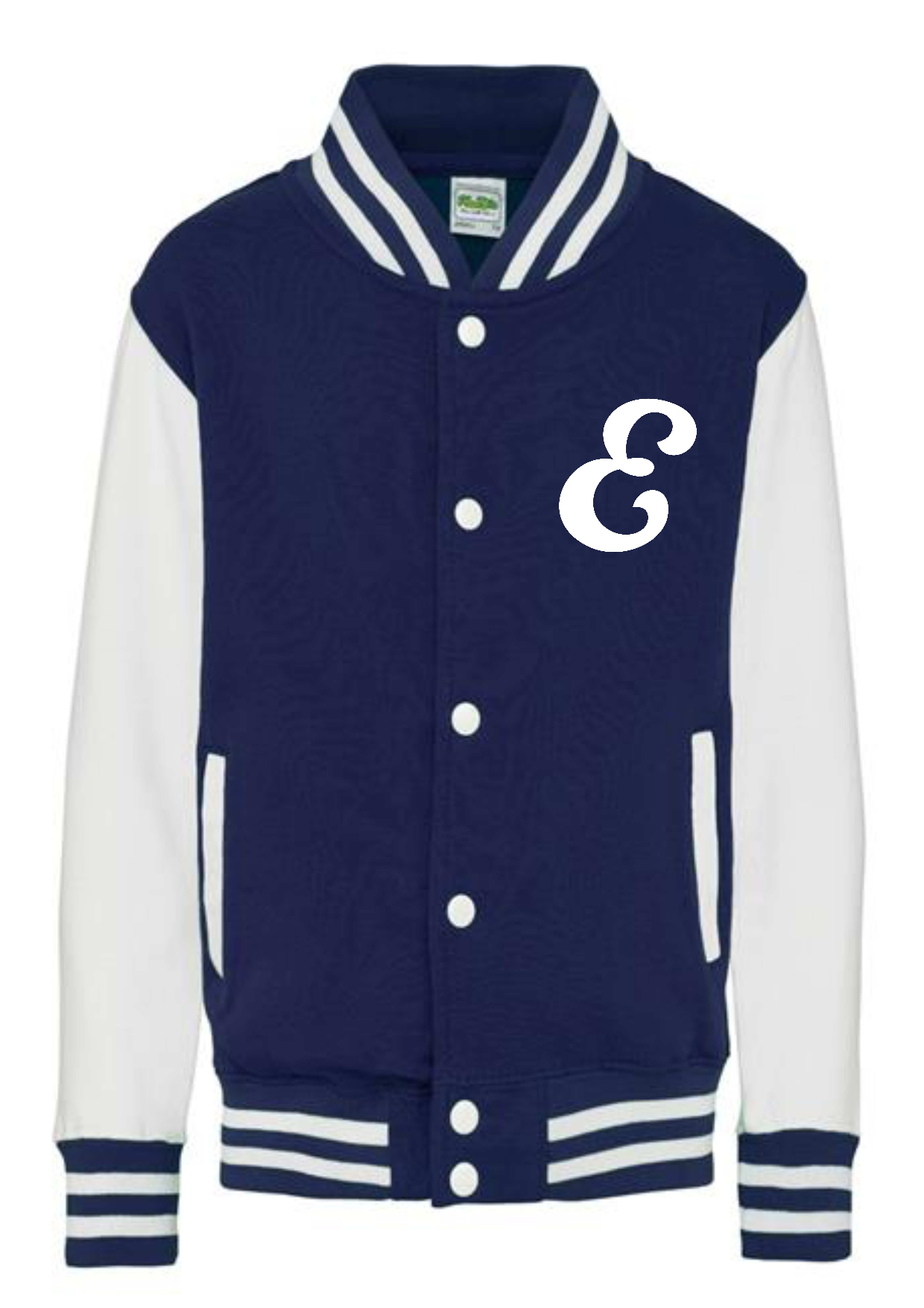 Personalised Kids Varsity College Jacket - Swash Design - #W