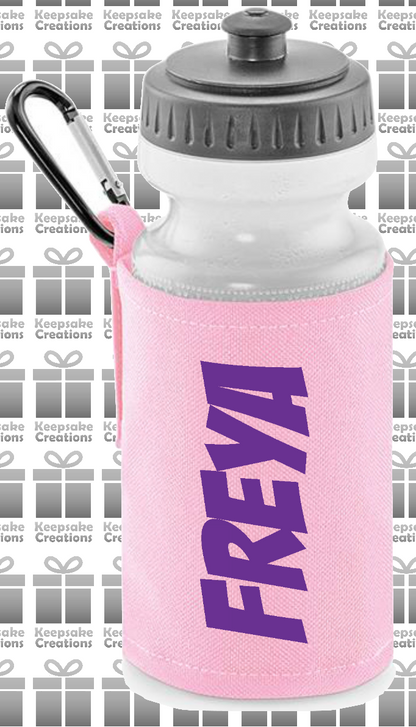 Personalised SUPERHERO Design Reusable Water Bottle with Holder