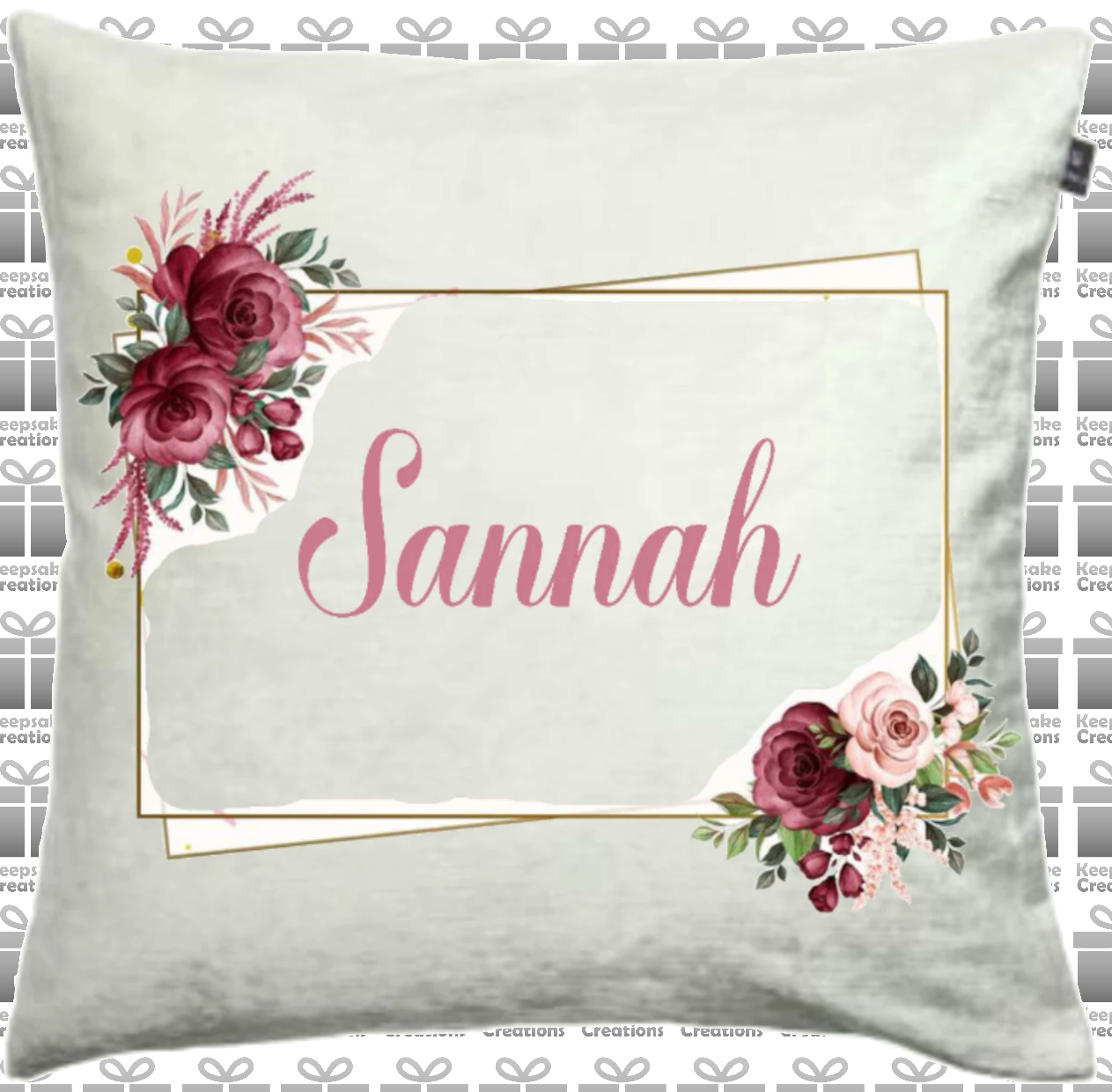 Personalised Floral Frame Cushions