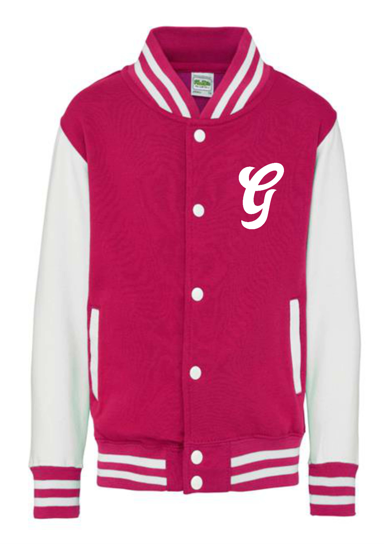 Personalised Kids Varsity College Jacket - Swash Design - #W