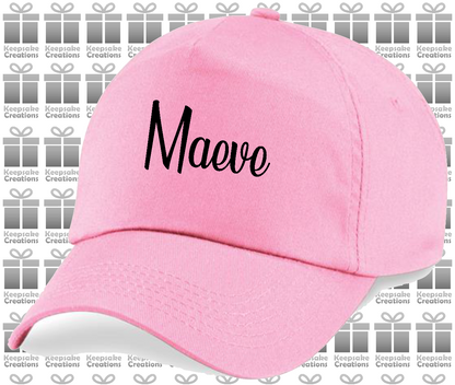Personalised Adults Curly Baseball Cap