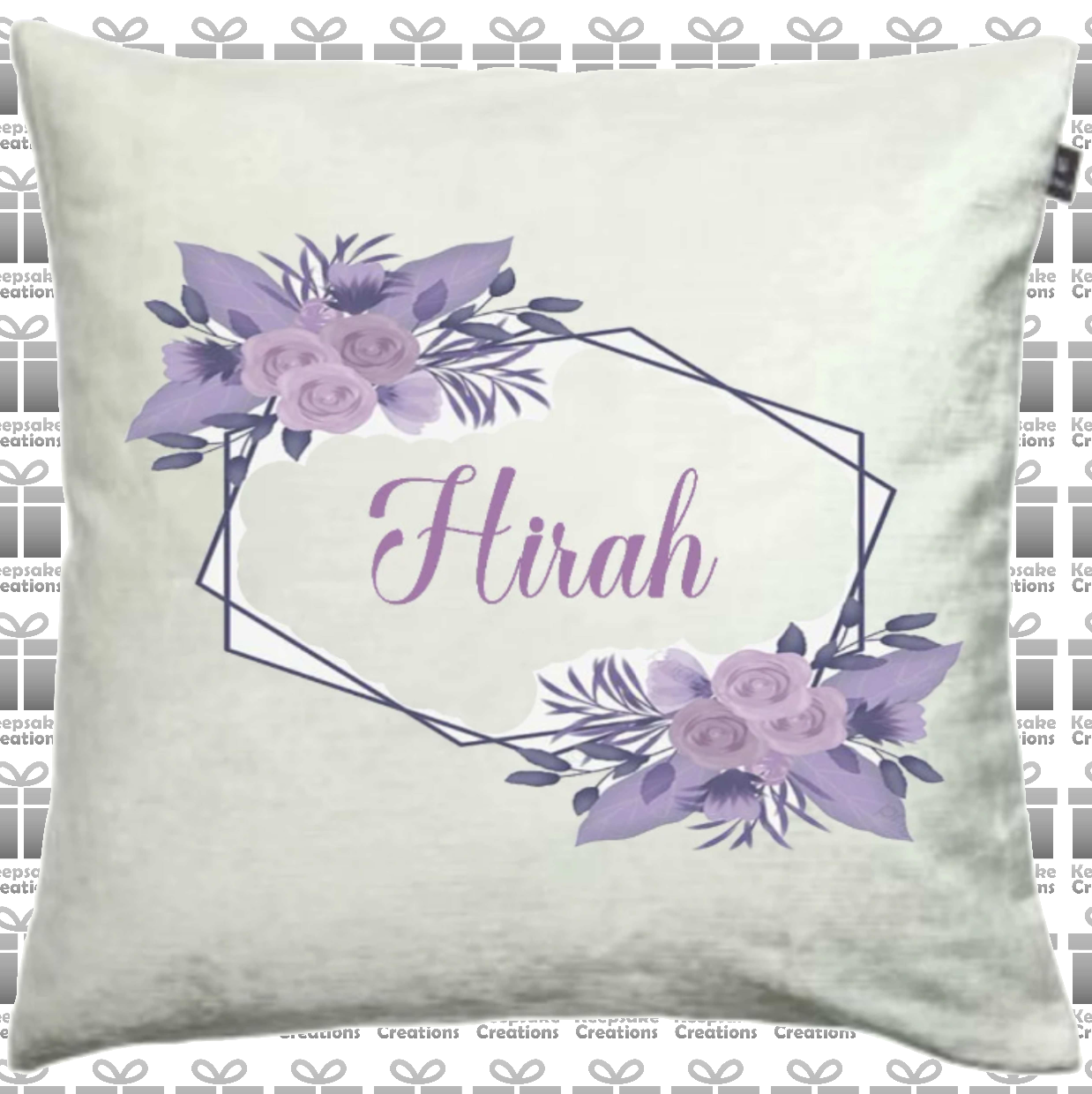 Personalised Floral Frame Cushions