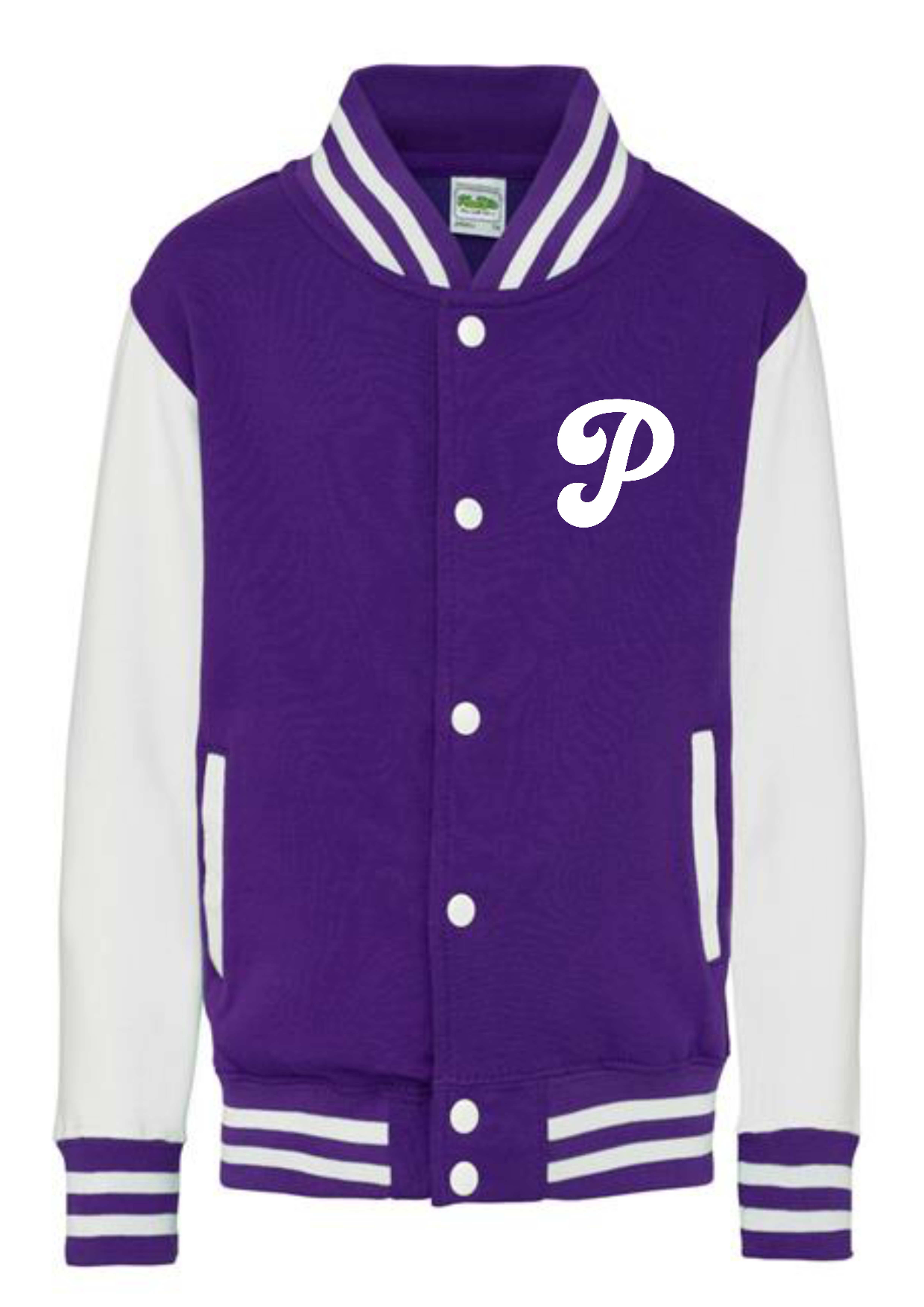 Personalised Kids Varsity College Jacket - Swash Design - #W