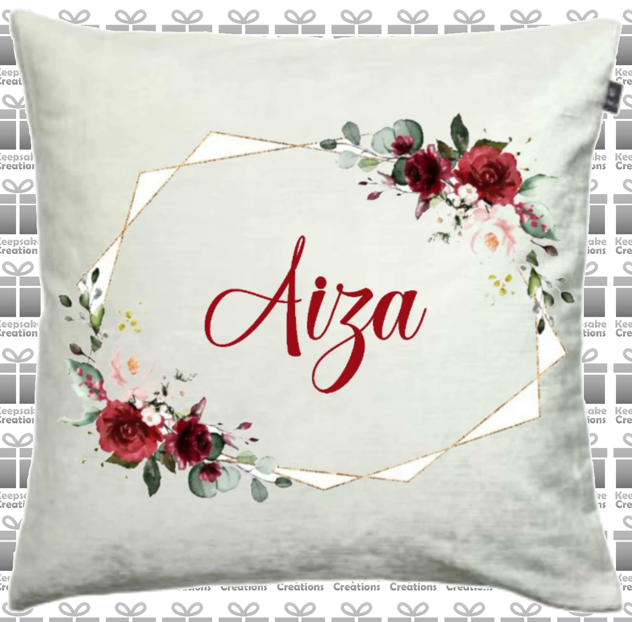 Personalised Floral Frame Cushions