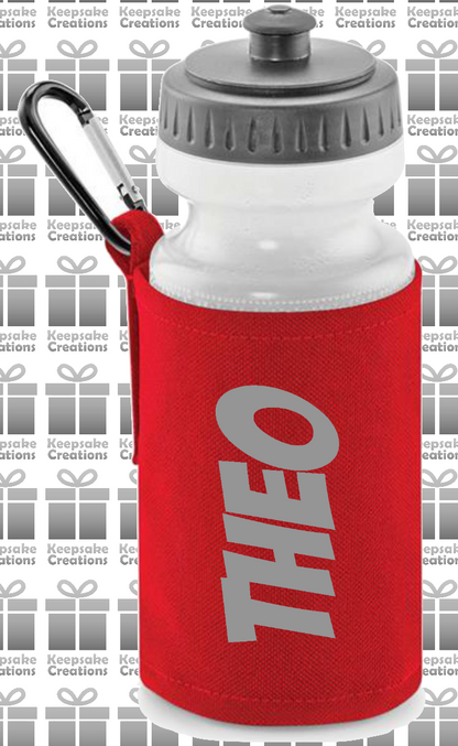 Personalised SUPERHERO Design Reusable Water Bottle with Holder