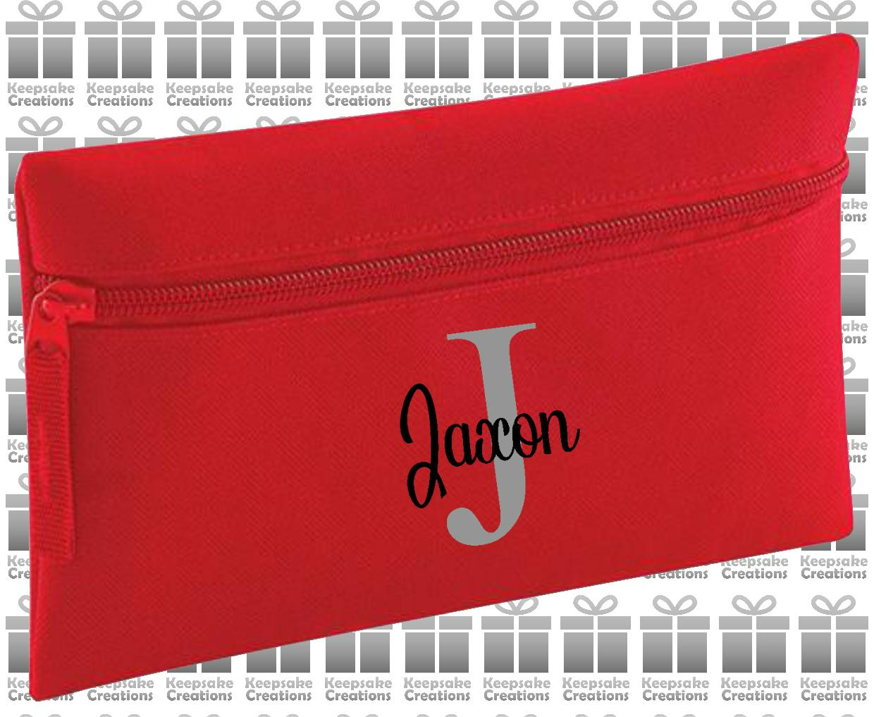 Personalised Monogram CURLY Design Pencil Case