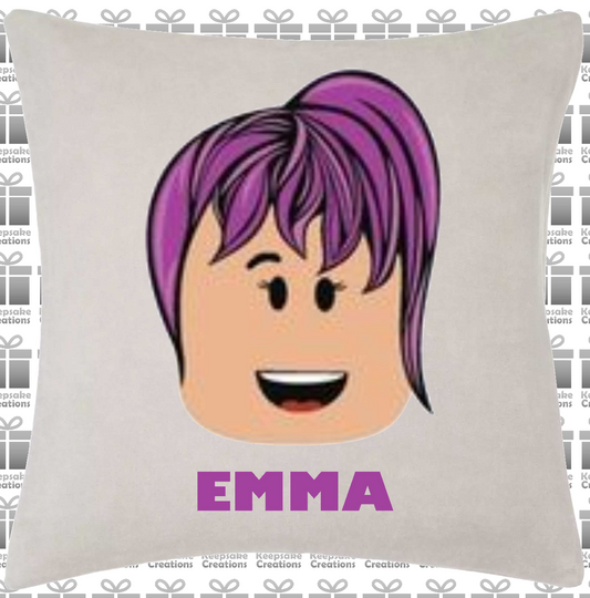 Personalised Roblox Girls Avatar Cushion