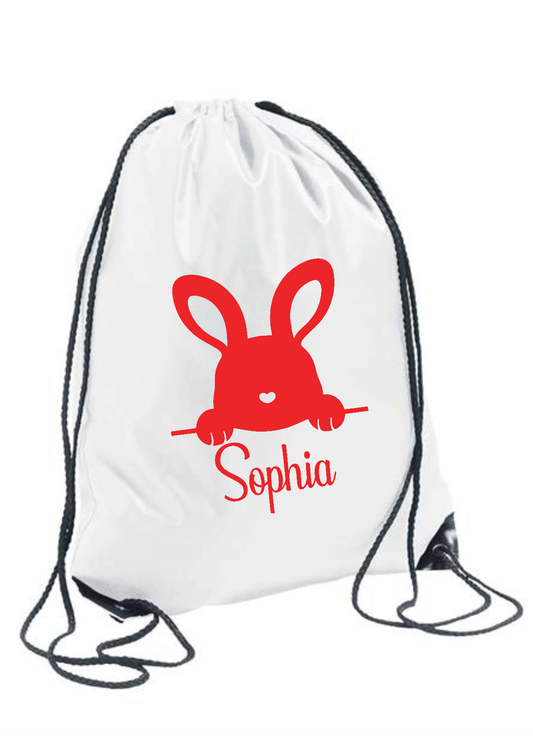 Personalised Animal Themed Drawstring Gym Bag Toy Bag Snack Bag