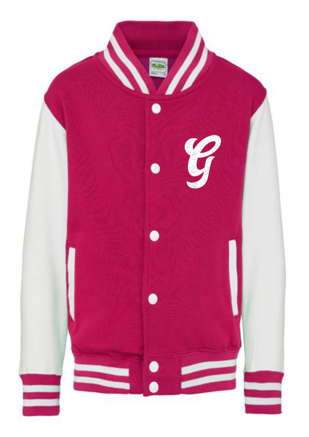 Personalised Kids Varsity College Jacket - Swash Design - #W